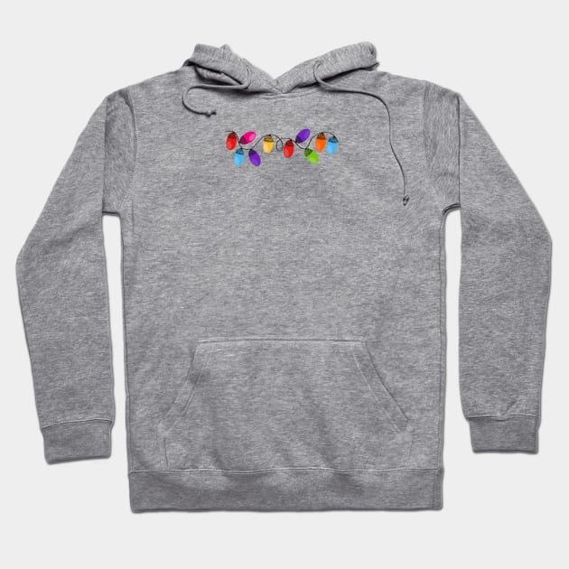 Colorful light bulb Merry Christmas II Hoodie by GULSENGUNEL